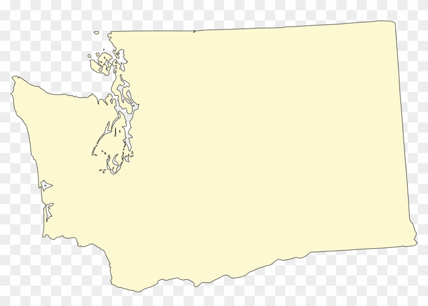 Open - Washington State Map Png Clipart #1486135