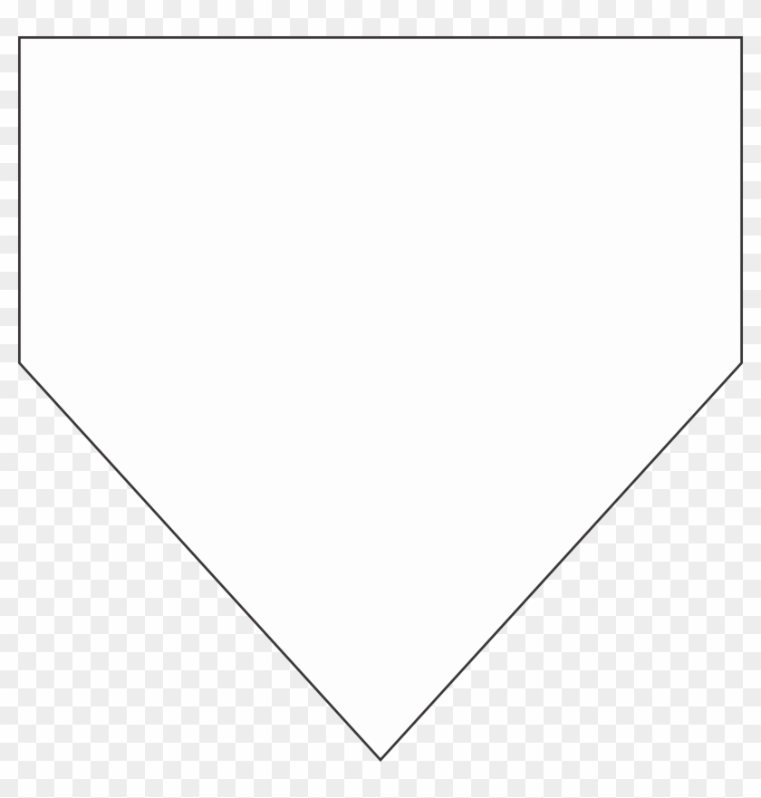 Custom Home Plate Pennant - Monochrome Clipart #1486137