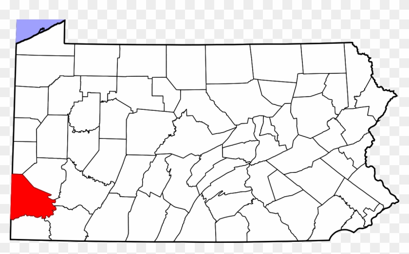 Map Of Pennsylvania Highlighting Washington County - Washington County Pennsylvania Clipart #1486194