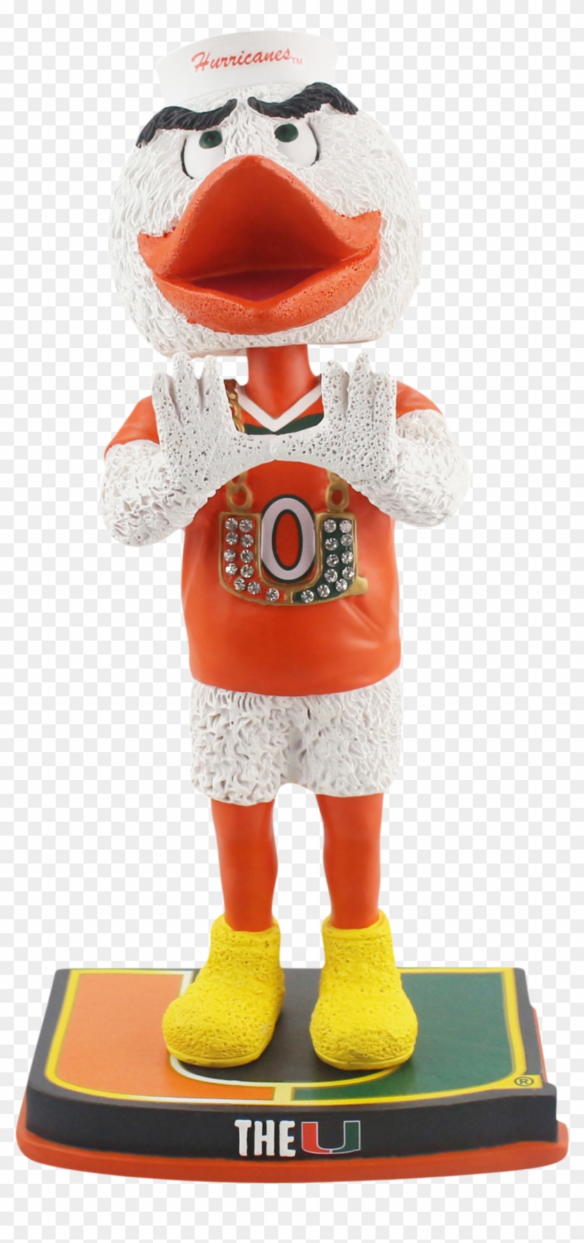 Forever Collectibles Miami Hurricanes Mascot Miami - Sebastian The Ibis Miami Hurricanes Turnover Chain Clipart