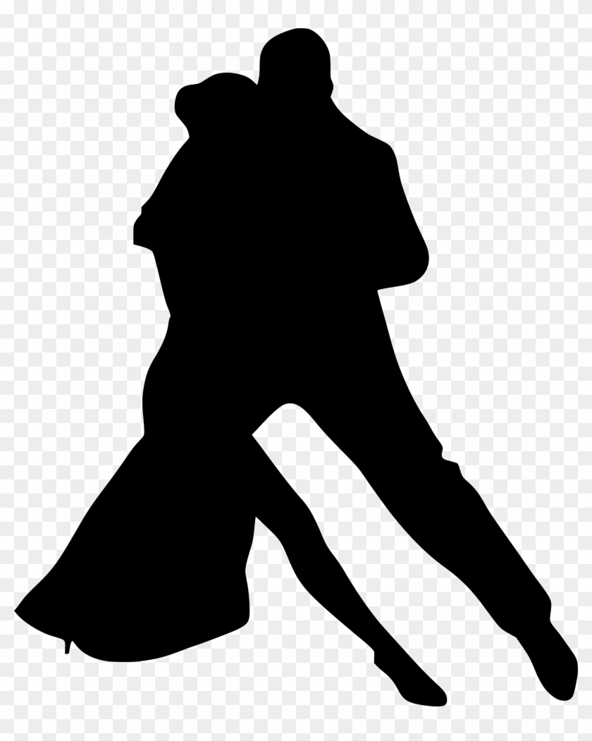 Clipart - Clipart Dancing Couple Black & White - Png Download #1486499