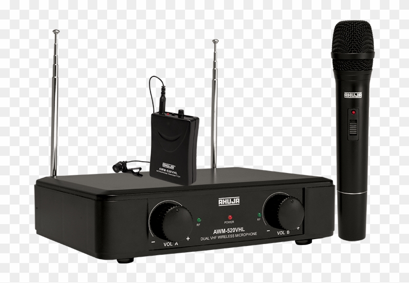 Dual Pa Vhf Wireless Microphones - Ahuja Awm 520vl Wireless Microphone Clipart #1486526