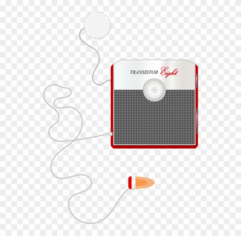 Transistor Radio Antique Radio Microphone - Drawing Clipart #1486694