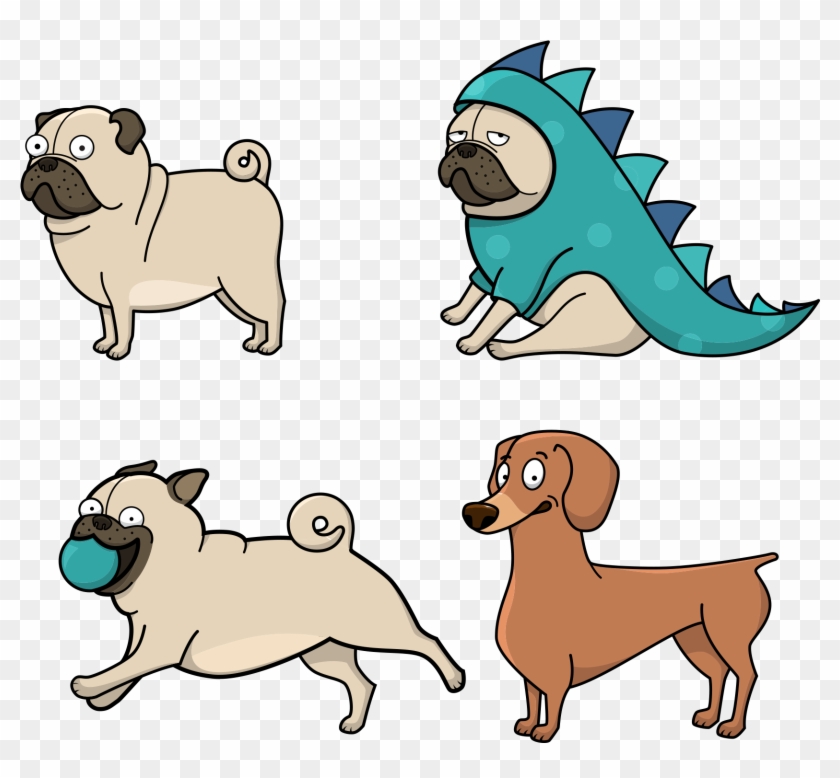 Full Size Of Puppy Drawing Step By Cartoon Tutorial - Cute Dog Stickers Png Clipart