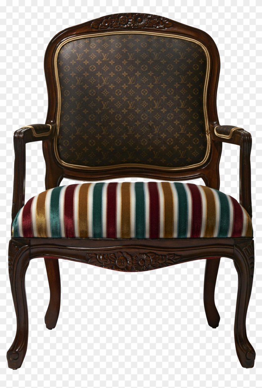 Xv Chair With Canvas Chairish - Louis Vuitton Dining Chairs Clipart #1486804