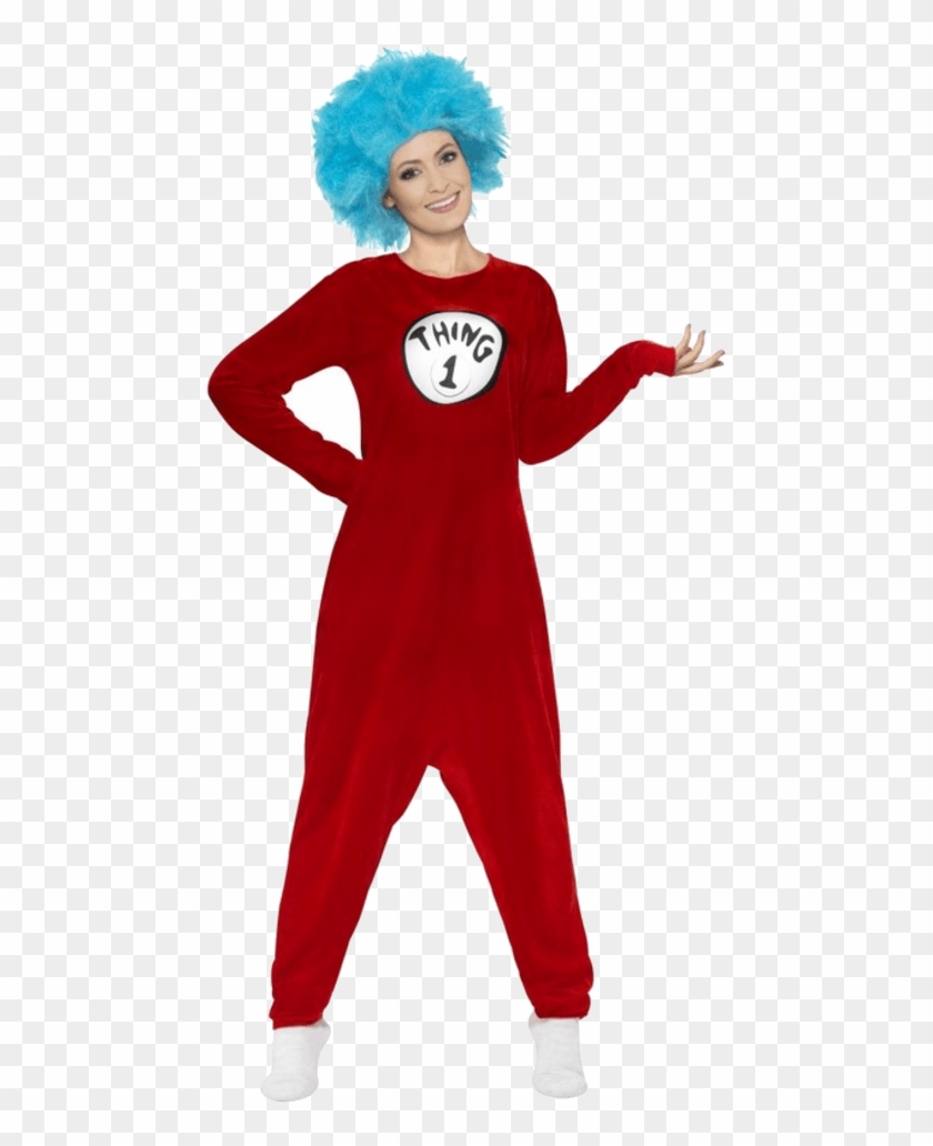 Adult Thing 1 Or Thing 2 Costume - Thing 1 Thing 2 Costume Clipart