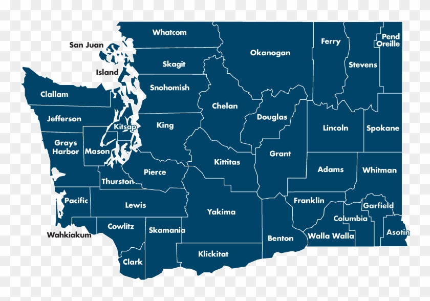 Map Of Washington Counties - Counties In Washington Majority Minority Clipart #1487081