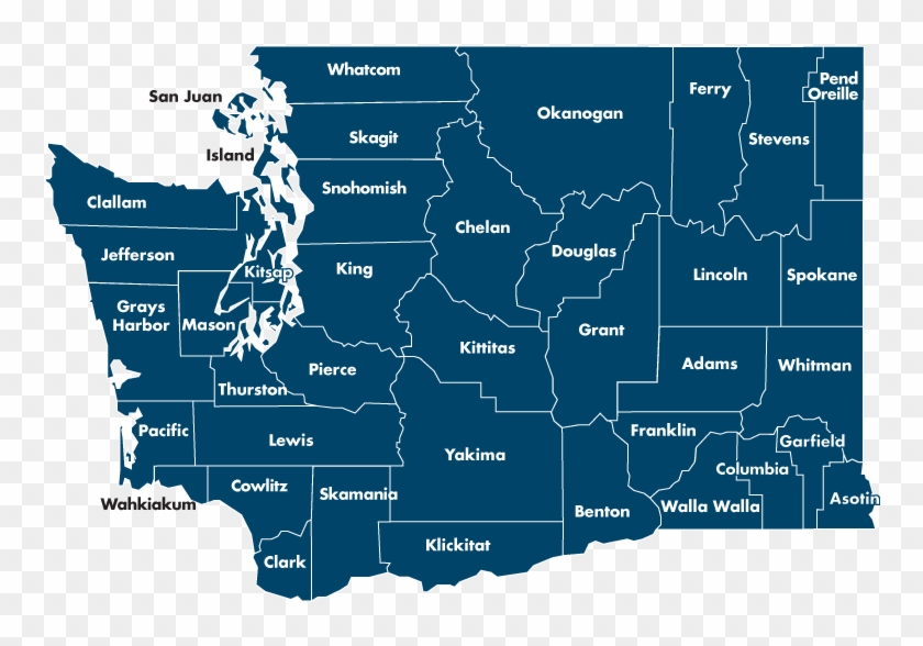 Map Of Washington Counties - Counties In Washington Majority Minority Clipart