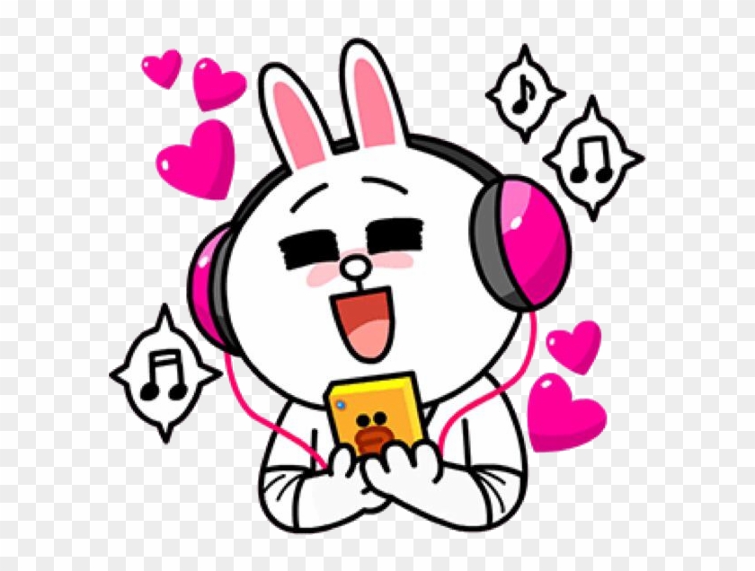 Cony Listening To Music - Cony And Brown Music Clipart #1487540