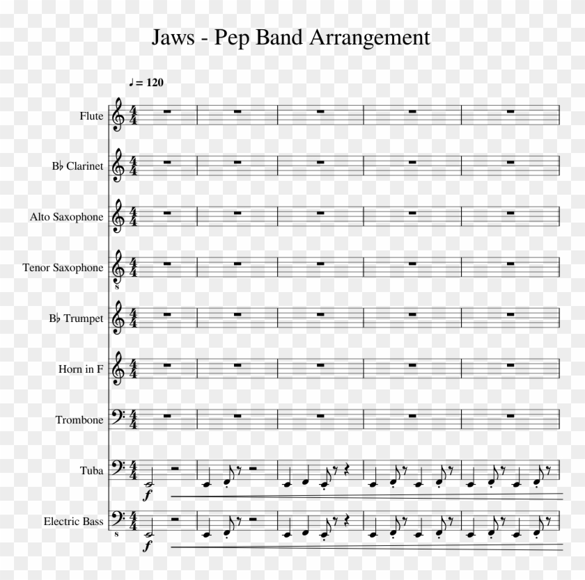 Pep Band Arrangement Sheet Music 1 Of 5 Pages Can T Stop The Feeling Alto Sax Clipart 1487756 Pikpng