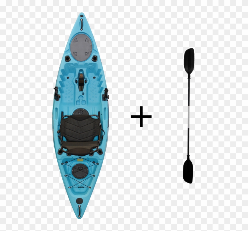 Single Person Rotomolded Pedal Kayak Set - Sea Kayak Clipart #1488854