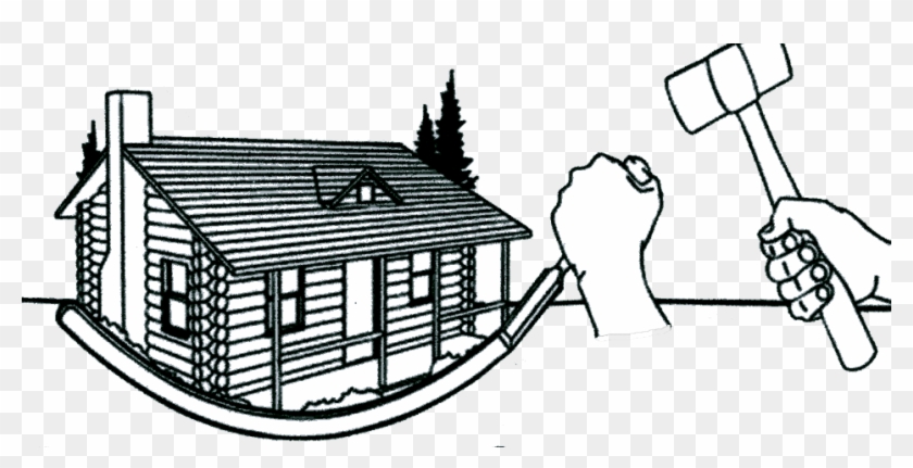 Cabin Vector Black And White Library Free Download - Log Homes Logo Clipart #1489650