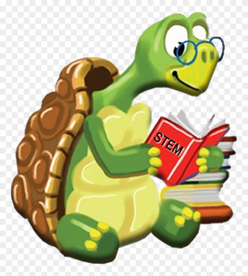 Tortuga Preserve Elementarey School Logo - Turtle Reading A Book Clipart #1491373