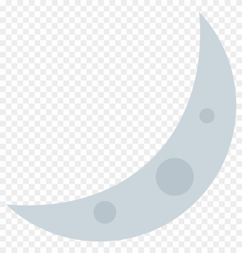 Crescent Moon Photo - Moon Twitter Emoji Png Clipart #1492246