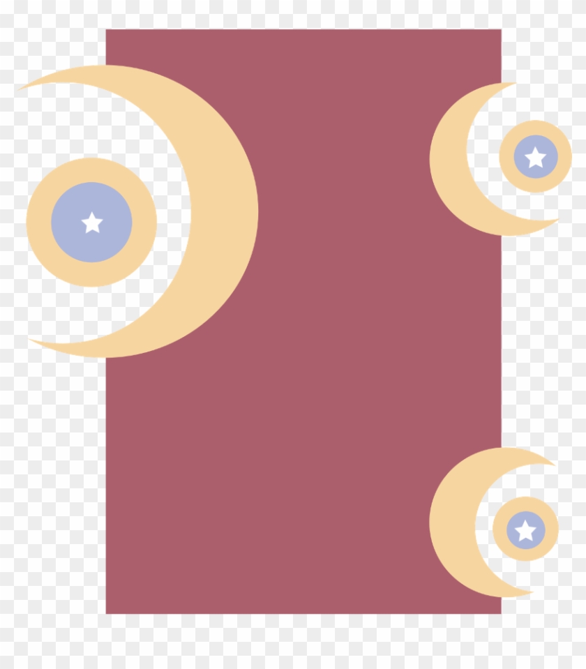 Red Yellow White Blue Rectangle Circles Stars Moon - Circle Clipart #1492250