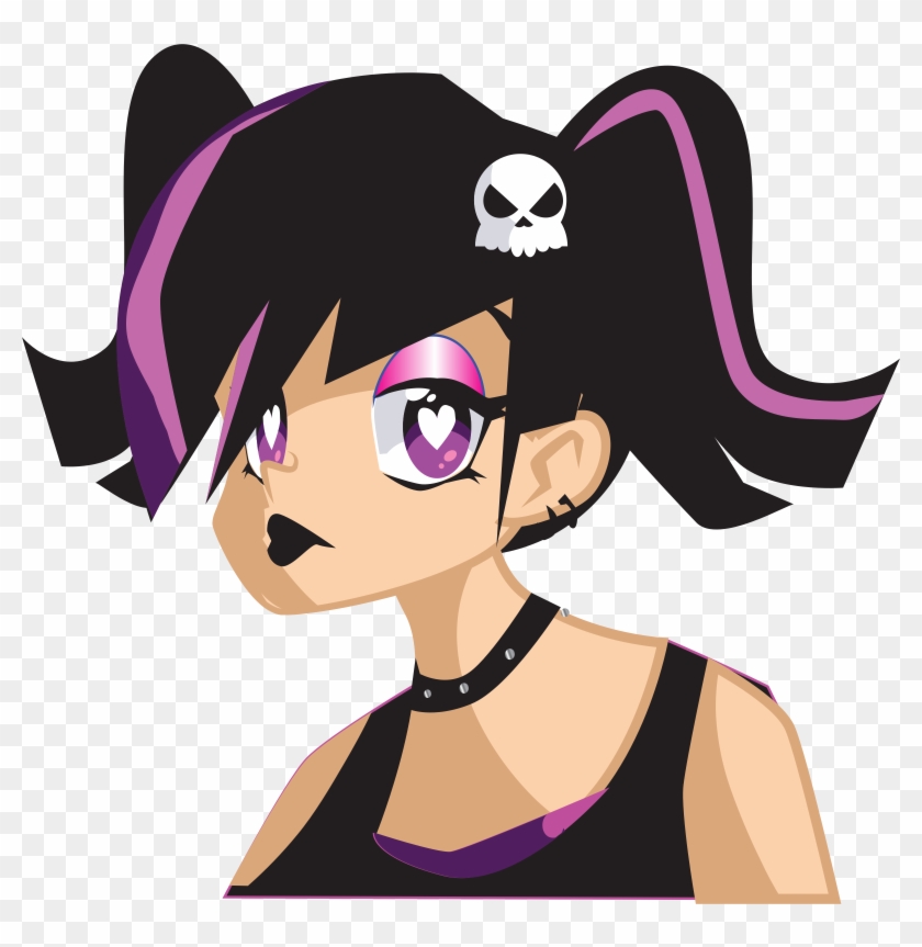 This Free Icons Png Design Of Goth Girl Clipart #1492622