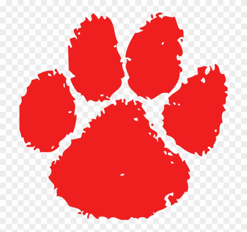 Red Tiger Paw Print Clip Art - Mogadore High School Logo - Png Download