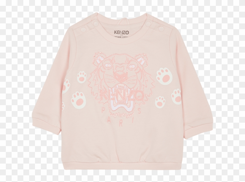 Pink Tiger Paw Sweatshirt - Long-sleeved T-shirt Clipart #1493203