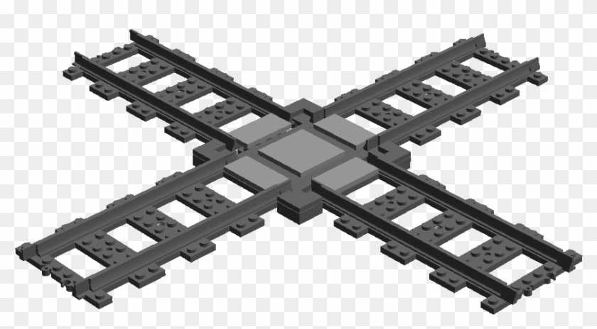 Train Track Png - Lego Train Track Crossing Clipart #1493962