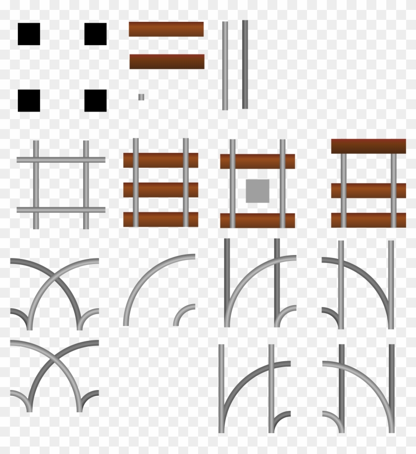 Rail Transport Train Track Tile Railroad Tie - Train Track Tiles Clipart #1494242