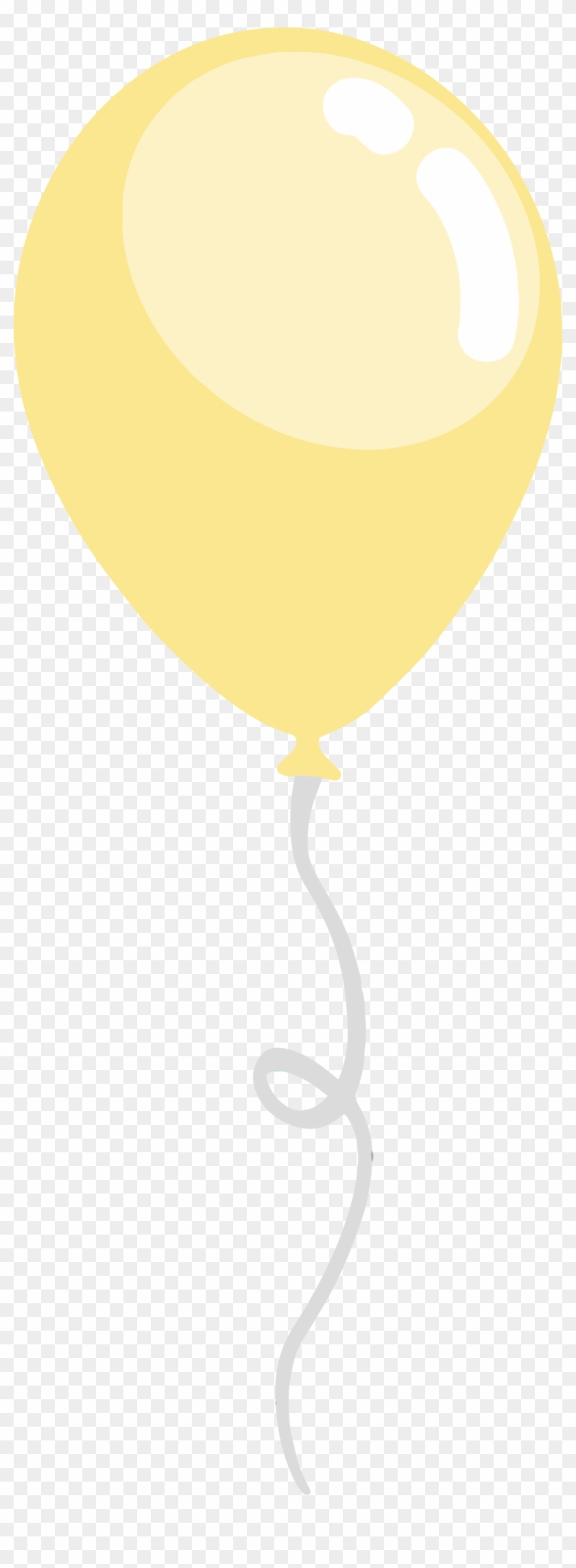 Pastel Yellow Balloons Png - Yellow Balloon Png Transparent Clipart #1494677