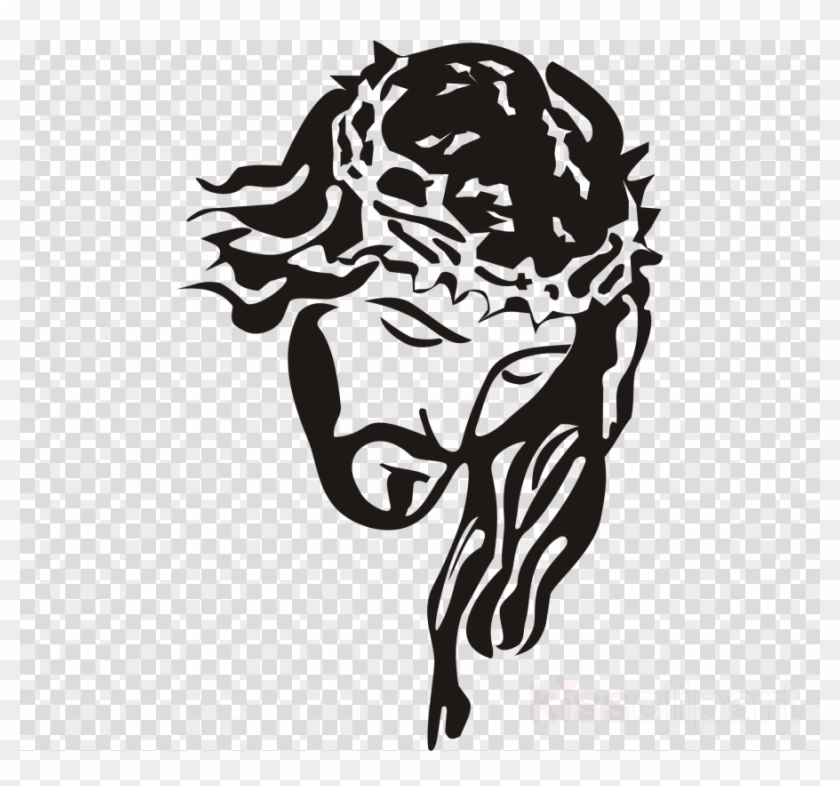 Stencil Jesus Clipart Stencil Christianity Holy Face - Jesus Christ Face Png Transparent Png