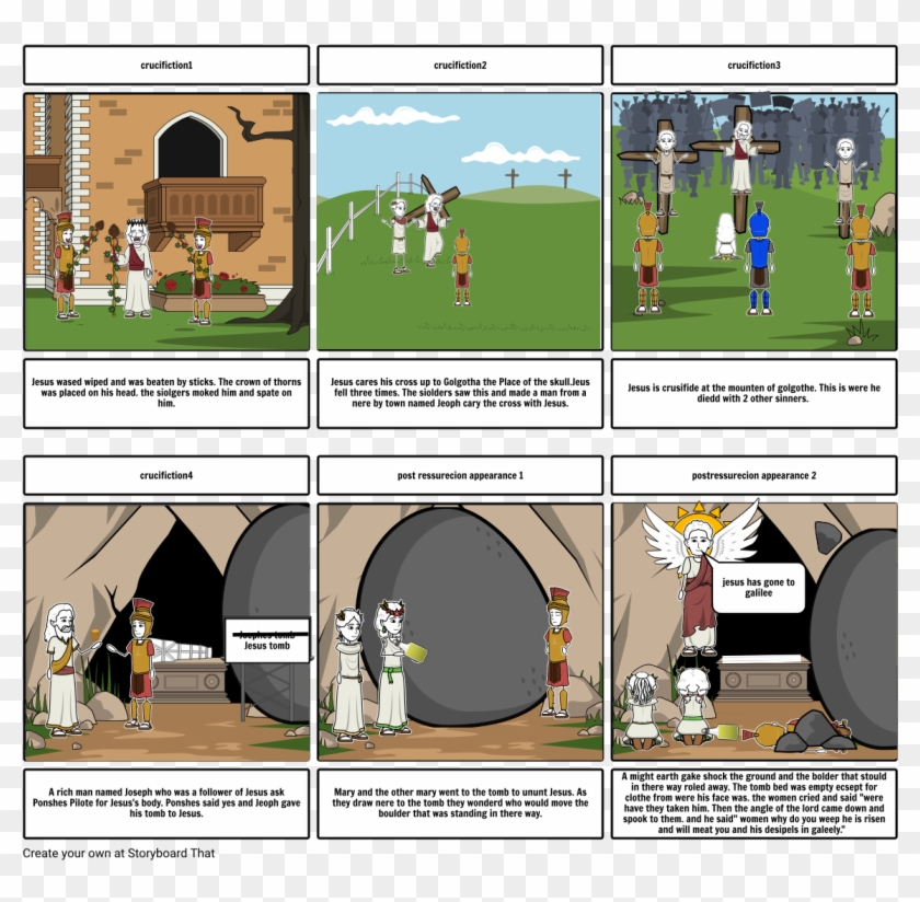 Jesus Life Part - 2d Animation Storyboard Clipart #1495276