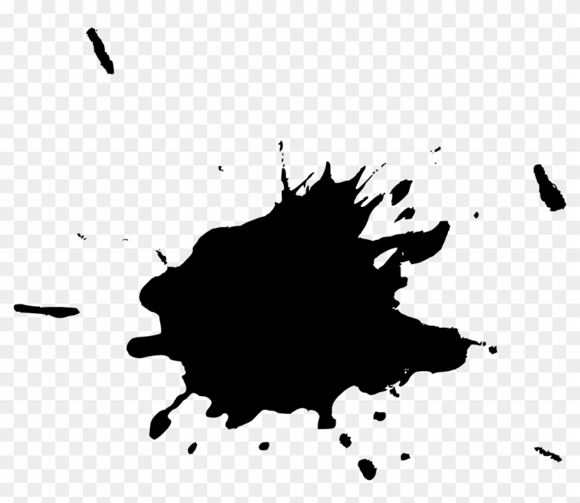 20 Black Paint Splatters Vol - Black Paint Splatter Free Clipart #1495796