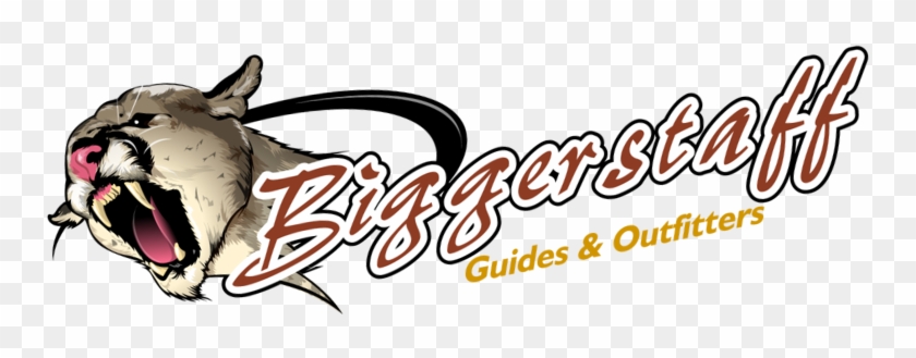 Mountain Lion Hunts - Calligraphy Clipart