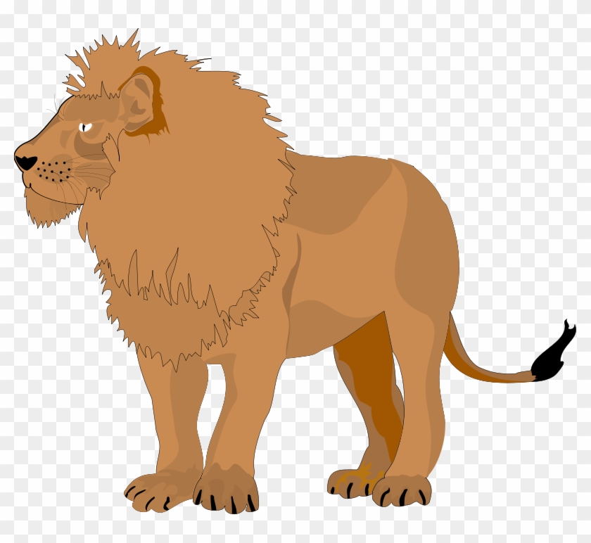 Cartoon Lion Face Clipart Clipartcow - Brown Lion - Png Download #1495995
