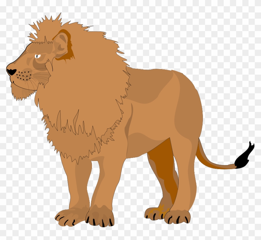 Cartoon Lion Face Clipart Clipartcow - Brown Lion - Png Download