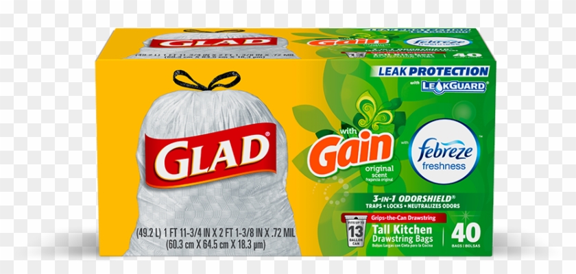 Kitchen Odorshield® Gain™ Original Scent - Trash Bags Glad Clipart