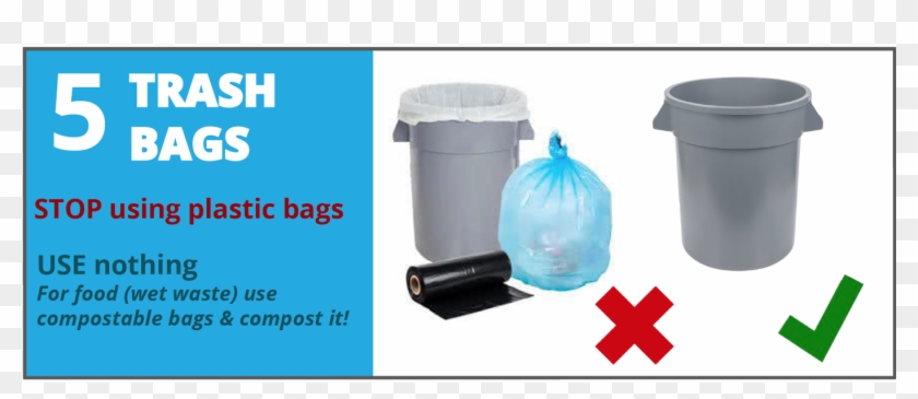Trash Bags - Stop Using Plastic Baggies Clipart #1496252