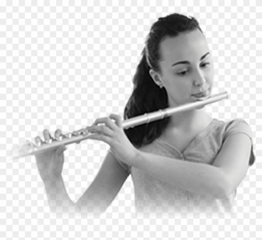 Flute-girl - Yan Flüt Tutuşu Clipart #1496353