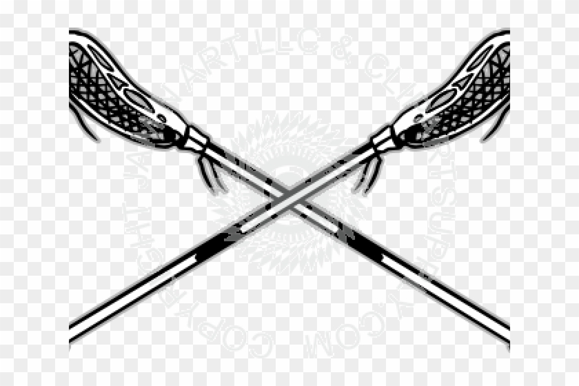 Lacrosse Clipart Ball And Stick - Lacrosse Sticks Clip Art - Png Download