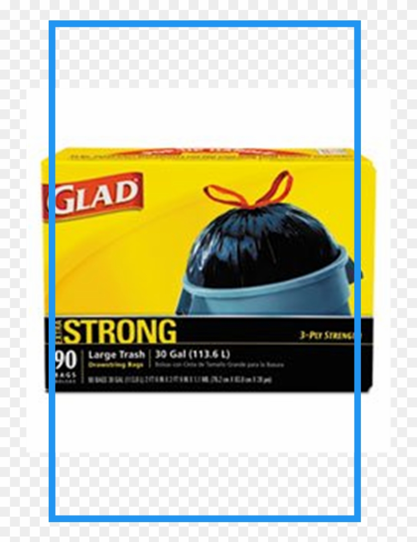 Glad 70313 Drawstring Outdoor 30-gallon Trash Bags, - Glad Trash Bags Black Clipart