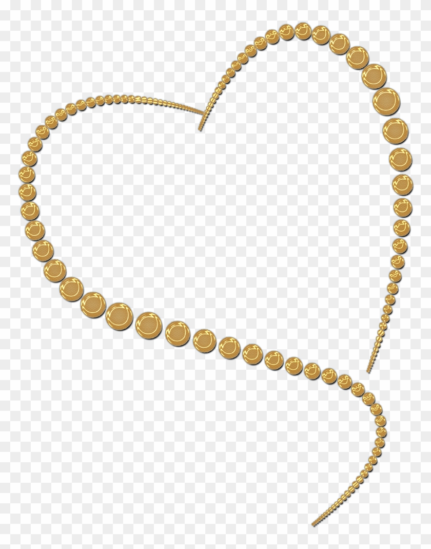 Hearts Gold - Gold Heart Frame Png Clipart #1497334