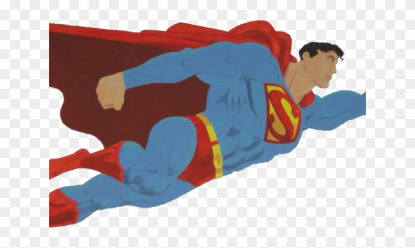 Superman Logo Clipart Flying - Superman Flying Transparent Background - Png Download