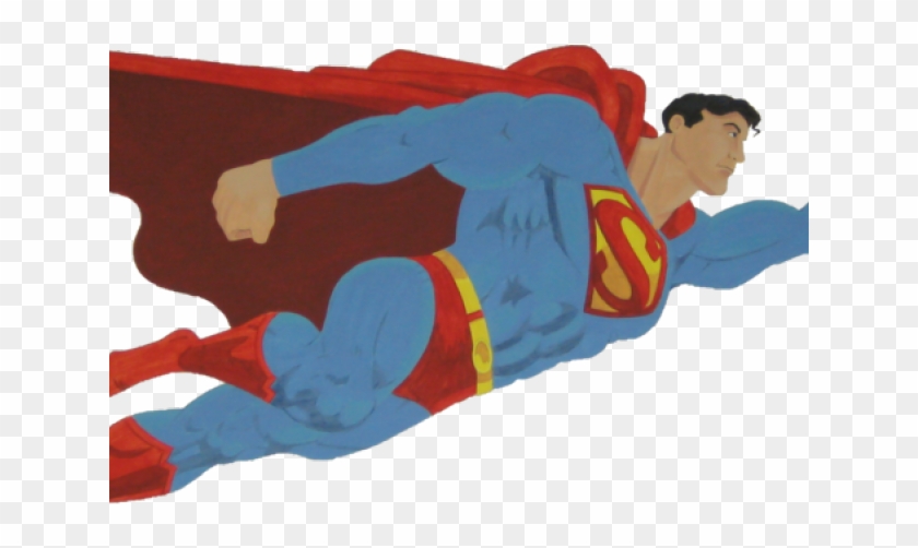 Superman Logo Clipart Flying - Superman Flying Transparent Background - Png Download #1497363