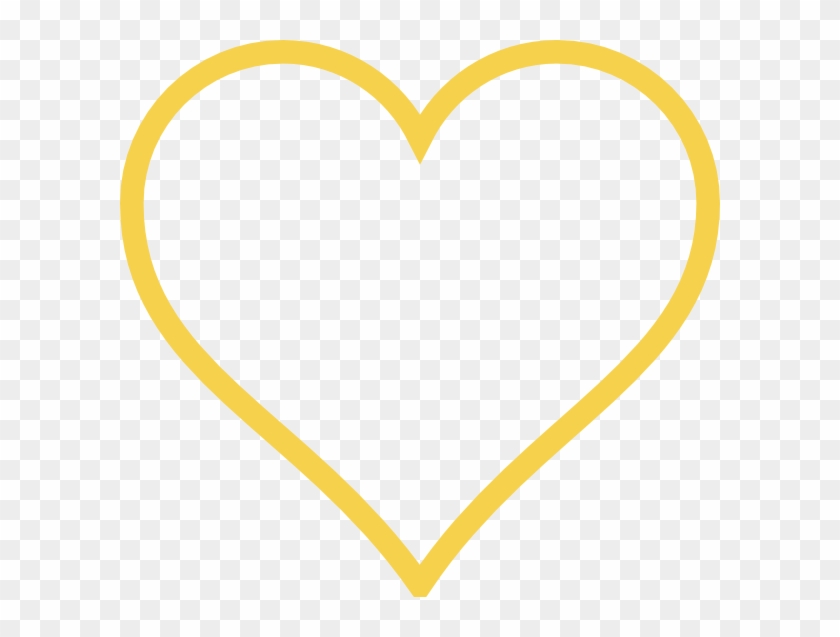 Gold Heart Outline Clipart - Png Download #1497433