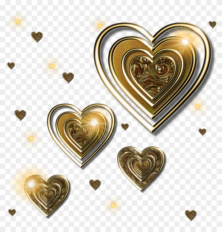 Gold Heart Transparent Clipart #1497563