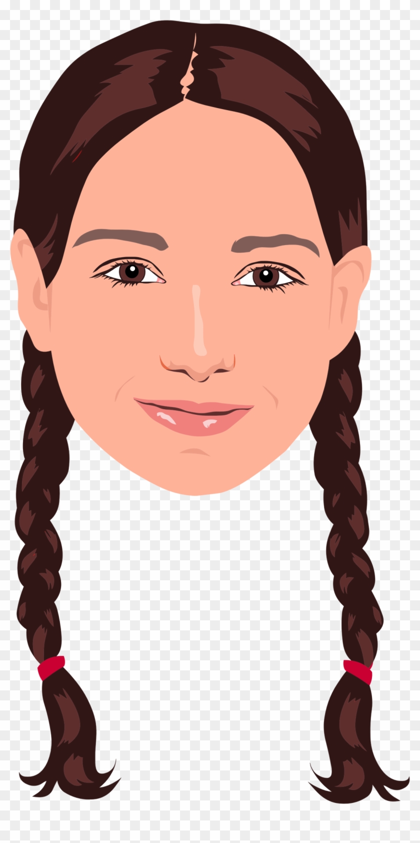 This Free Icons Png Design Of Braided Hair Girl Portrait Clipart
