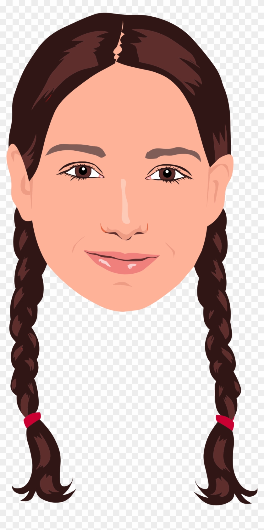 This Free Icons Png Design Of Braided Hair Girl Portrait Clipart #1497761