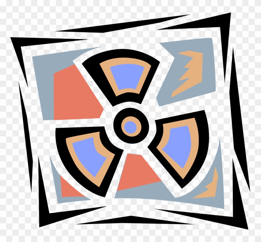Vector Illustration Of Nuclear Fallout Radioactive - Emblem Clipart #1497994