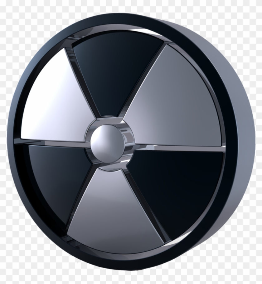 Black And White Radiation Symbol - Radioactive Symbol Clipart