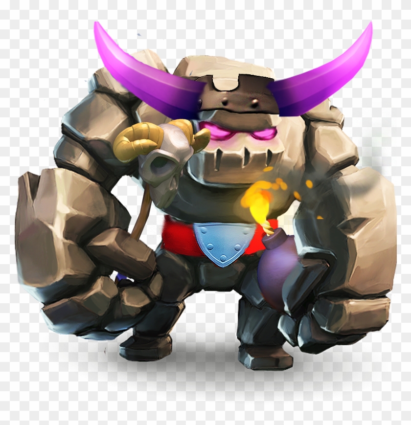 Clash Of Clan Characters Witch , Png Download - Golem Clash Royal Clipart #1498048