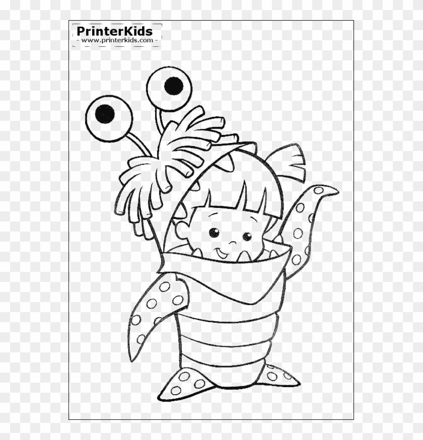 Monsters Inc Boo Coloring Pages, Monsters Inc Coloring - Monster Inc Colouring Pages Clipart