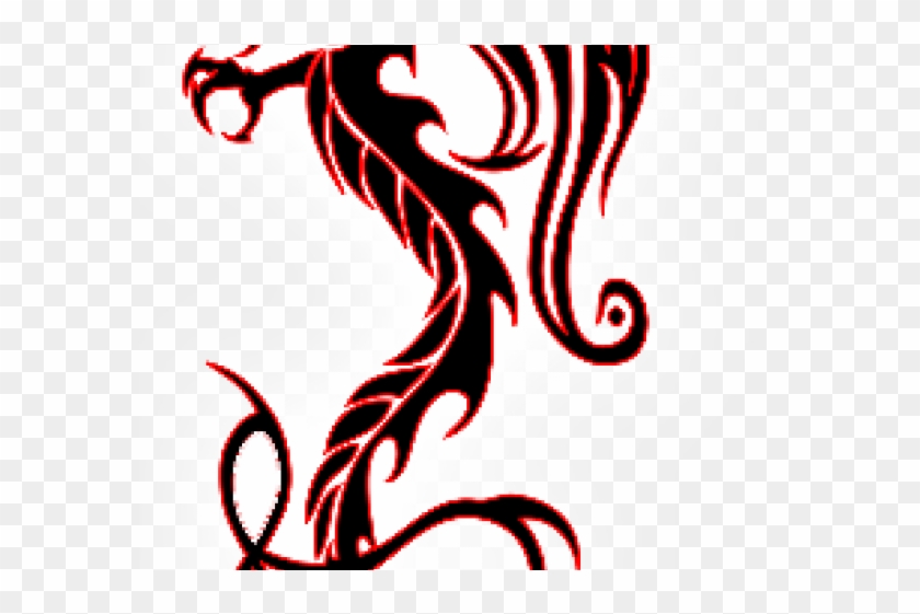 Tribal Tattoo Dragon Clipart #1498543