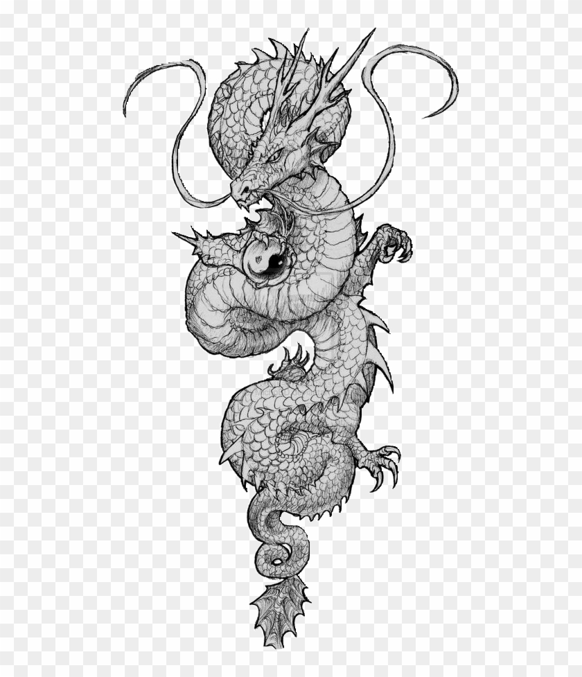 Dragon Tattoo Chinese , Png Download Clipart #1498741