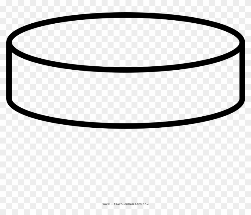 Hockey Puck Coloring Page - Circle Clipart #1498794